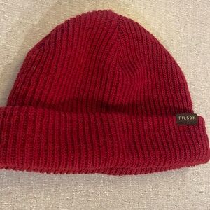 Dark red Filson beanie